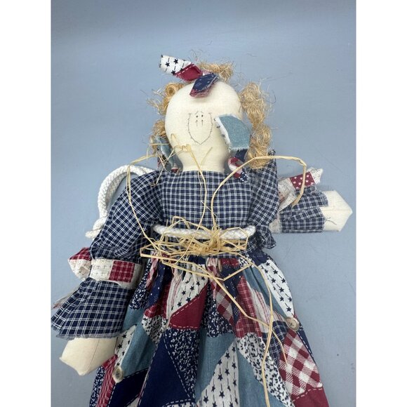 Handmade Patchwork Doll Fabric Bag With Rustic Country Style READ - Picture 2 of 8